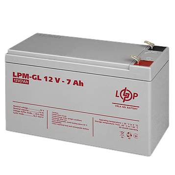 Акумулятор гелевий LPM-GL 12V - 7 Ah