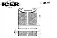 Тормозные колодки задние (15.5мм) Volvo 240-940 ICER 180162