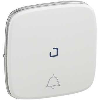 Накладка кнопки з підсвічуванням із символом "дзвінок", білий, Valena 755090 Legrand, фото 1