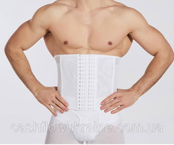 Мужской корсет для утяжки живота White 7023 L Белый (ID#1894585902 ...