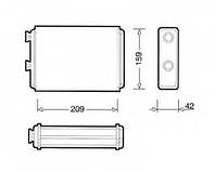 Радиатор печки Fiat Doblo 01- NRF 53233 FIAT DOBLO Cargo (223), FIAT DOBLO Cargo (223), FIAT DOBLO Cargo