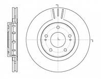 Гальмівний диск пер. Outlander/Lancer/Airtrek/4007/C-Crosser 02- WOKING D689610 CITROËN C-CROSSER (EP_),