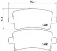 Тормозные колодки задние Opel Insignia 08- (TRW) HELLA PAGID 8DB355012991 CHEVROLET MALIBU (V300), CHEVROLET