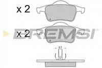 Колодки тормозные задние Volvo S60/S80/V70/XC70 95-10 (ATE) BREMSI BP2843 VOLVO C70 I кабрио, VOLVO C70 I