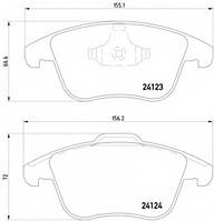 Тормозные колодки перед. Mondeo 07-/Volvo S60/V60 10-/V70 02 HELLA PAGID 8DB355012891 FORD GALAXY (WA6), FORD