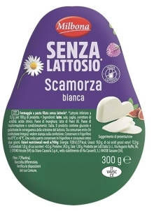 Безлактозний сир Milbona Scamorza Bianca 300гр