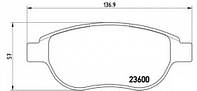 Гальмiвнi колодки к-кт. BREMBO P61068 CITROËN C3 I (FC_), CITROËN C3 I (FC_), CITROËN C4 I (LC_), CITROËN C4 I