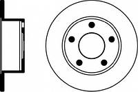 Тормозной диск зад. Passat B5/Audi 100/A6 -05 (245x10) HELLA PAGID 8DD355102801 AUDI 100 (4A, C4), AUDI 100