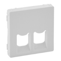 Лицьова панель подвійної розетки RJ11/RJ45, білий, Valena 755420 Legrand