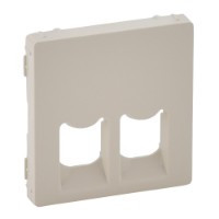 Лицьова панель подвійної розетки RJ11/RJ45, слонова кістка, Valena 755421 Legrand