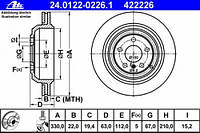 Тормозной диск ATE 24012202261 MERCEDES-BENZ GL-CLASS (X164), MERCEDES-BENZ GL-CLASS (X164), MERCEDES-BENZ