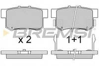 Колодки тормозные задние Honda Civic 98-/Accord 90-03 (Akebo BREMSI BP2544 ACURA LEGEND, ACURA LEGEND, ACURA