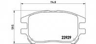 Тормозные колодки Brembo BREMBO P56050 LEXUS RX (MCU15), LEXUS RX (MCU15)