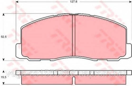 Гальмівні колодки дискові ISUZU (GM) - LONSDALE - MITSUBISHI Aska/YD/Colt/Cordia/Galant/Lancer/Lanc TRW GDB355