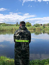 Дощовик плащ "Листя" водонепроникний для полювання, риболовлі, туризму. С капюшоном и козырьком 4XL = відповідає нашому розміру 52-54, фото 2