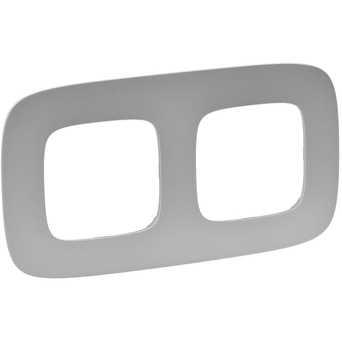 Рамка 2 посту, алюміній, Valena 754392 Legrand, фото 1