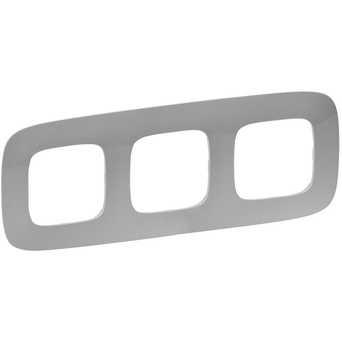 Рамка 3 посту, алюміній, Valena 754393 Legrand, фото 1