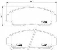 Тормозные колодки дисковые TEXTAR TEXTAR 2372901 HONDA CIVIC IX седан (FB, FG), HONDA CIVIC VII Hatchback (EU,