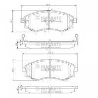 Гальмiвнi колодки к-кт. NIPPARTS J3601055 HYUNDAI COUPE (RD), HYUNDAI COUPE (RD), HYUNDAI ELANTRA (XD),