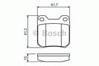 Колодки гальмівні дискові BOSCH 0986490500 OPEL CALIBRA A (85_), OPEL OMEGA A (16_, 17_, 19_), OPEL OMEGA A