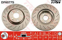 Тормозной диск TRW DF6077S LEXUS IS II (GSE2_, ALE2_, USE2_), MERCEDES-BENZ S-CLASS (W221), MERCEDES-BENZ