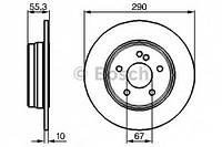 Тормозной диск Bosch BOSCH 0986478626 MERCEDES-BENZ C-CLASS (W202), MERCEDES-BENZ C-CLASS (W202),