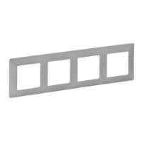Рамка 4 посту, алюміній, Valena 754134 Legrand