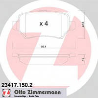 Гальмiвнi колодки дисковi ZIMMERMANN 234171502 OPEL ASTRA H (L48), OPEL ASTRA H (L48), OPEL ASTRA H (L48),