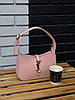 Жіноча сумка Yves Saint Laurent Hobo Beige R (Рожева) Сумка Хобо екошкіра на 1 відділення червона підкладка, фото 4