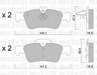 Колодки тормозные METELLI 2205680 MERCEDES-BENZ C-CLASS (W203), MERCEDES-BENZ C-CLASS T-Model (S203),