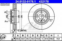 Гальмівний диск ATE 24013201781 MERCEDES-BENZ GLE (W166), MERCEDES-BENZ GLE (W166), MERCEDES-BENZ GLE (W166),