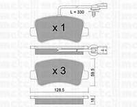 Тормозные колодки METELLI 2208990 NISSAN NV400 фургон, NISSAN NV400 фургон, NISSAN NV400 фургон, NISSAN NV400