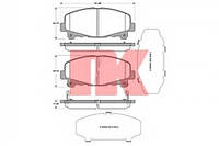 Гальмівні колодки дискові перед.(автомат) Honda Accord 08- NK 222643 HONDA ACCORD VIII (CU), HONDA ACCORD VIII