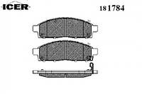 Колодки тормозные ICER 181784 FIAT FULLBACK пикап (KT_) (US), FIAT FULLBACK пикап (KT_) (US), FIAT FULLBACK