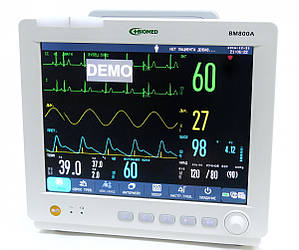 Монітор пацієнта Біомед ВМ800А з сенсорним дисплеєм + CO2 (капнографія masimo) . Доставка