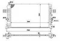 Радиатор охлаждения Opel Astra H 1.6/1.8 04- NRF 53442 OPEL ASTRA H (L48), OPEL ASTRA H (L48), OPEL ASTRA H