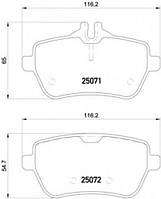 Тормозные колодки дисковые TEXTAR TEXTAR 2507101 MERCEDES-BENZ SL (R231), MERCEDES-BENZ SL (R231),