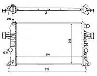 Радиатор системы охлаждения двигателя NRF 54668 OPEL ASTRA F CLASSIC Наклонная задняя часть, OPEL ASTRA F