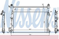 Радиатор охлаждения OPEL VECTRA C (02-) 1.6/1.8 (пр-во Nissens) NISSENS 63024A OPEL SIGNUM, OPEL VECTRA C,