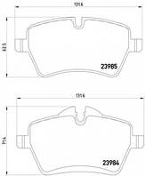 Гальмiвнi колодки к-кт. TEXTAR 2398404 MINI MINI (R56), MINI MINI COUNTRYMAN (R60), MINI MINI COUNTRYMAN