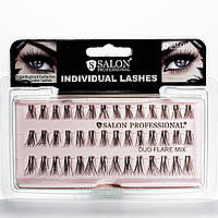 Пучкові вії для нарощування подвійні Salon Duo Flare Individual Lashes MIX