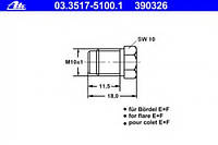 Резьбовая пробка, главный тормозной цилиндр ATE 03351751001 FORD GALAXY (WGR), FORD GALAXY (WGR), FORD GALAXY