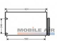 Радиатор кондиционера TOYOTA AURIS/COROLLA 14/16/14D VAN WEZEL 53005405 TOYOTA AURIS (NRE15_, ZZE15_, ADE15_,