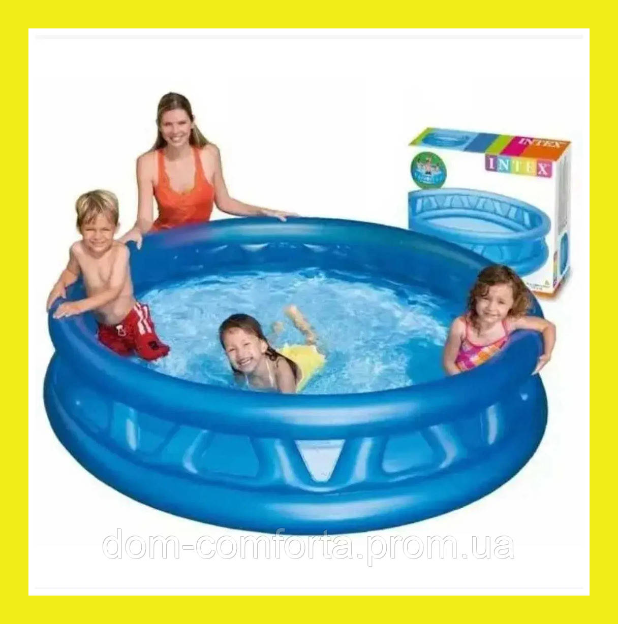Дитячий надувний басейн Intex, дитячі надувні басейни інтекс для дітей, круглий басейн для дому та дачі DL