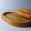Дерев'яна тарілка 20х16 см. для подачі з ясеня, фото 2