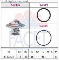 Термостат 82°С Citroen Jumper, Fiat Ducato, Peugeot Boxer, Iveco Daily 2.5/2.8 FACET 78314 FIAT DUCATO фургон