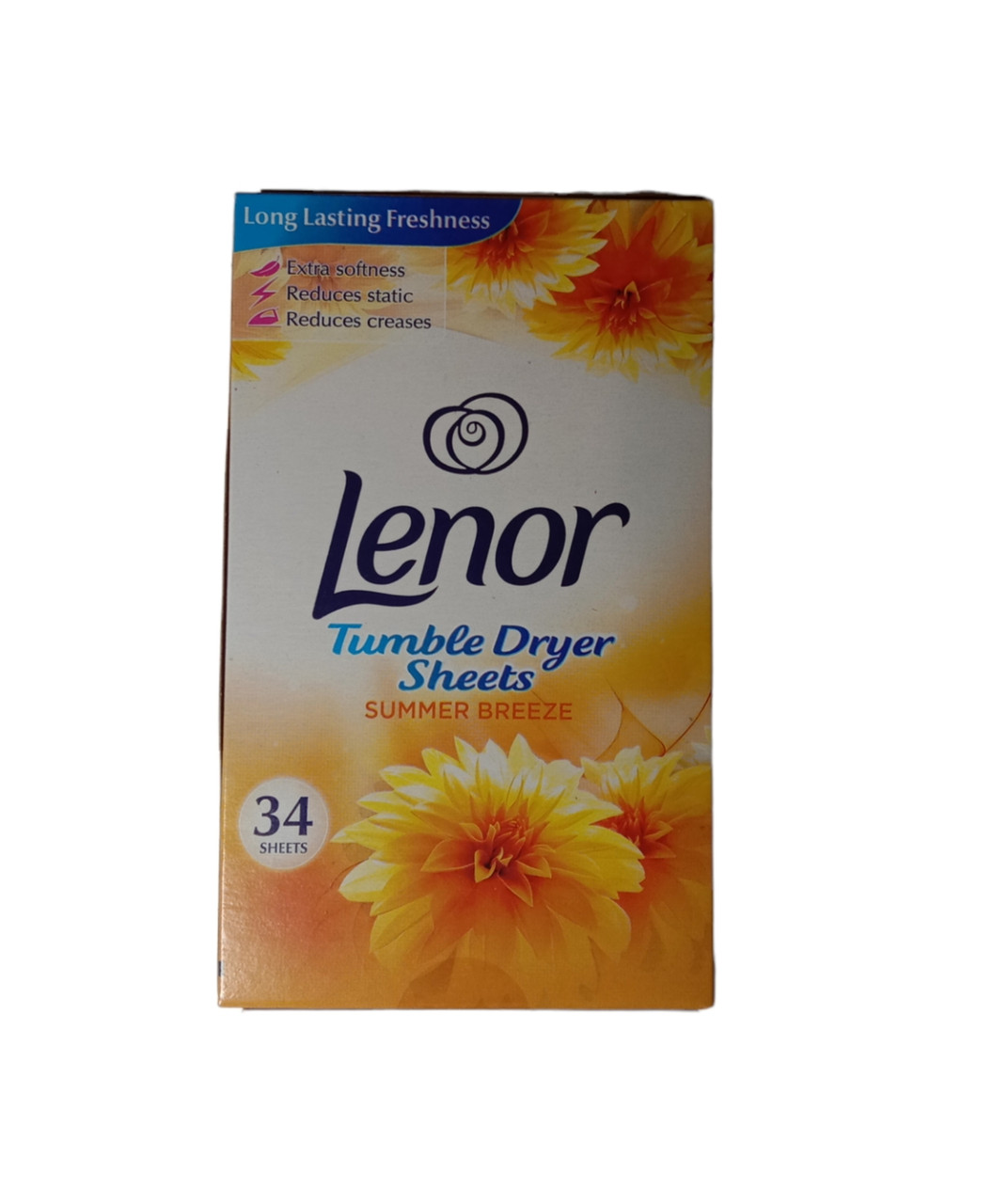 Ароматизовані серветки Lenor (Літній бриз) для сушки білизни (34 шт)