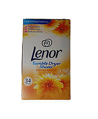 Ароматизовані серветки Lenor (Літній бриз) для сушки білизни (34 шт)