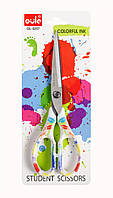 Ножиці канцелярські 19 см Leader з кольоровим принтом OL-5257
