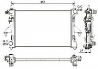 Радіатор охолодження Fiat Ducato/Peugeot Boxer 06- NRF 54202 CITROTheen JUMPER фургон, CITRO Insourn JUMPER фургон,